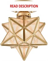 $99  Brass Moravian Star Light 8-Inch Semi-Flush