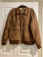 Vintage Men's Soft Leather Bomber Jacket L