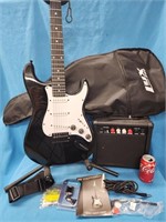 Lux Electric Guitar, tuner, canvas bag and Lux