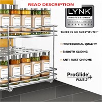 Lynk Pro 10.3W x 8.5H 2-Tier Metal Spice Rack