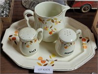 4 PC. LOT OF AUTUMN LEAF DISHES