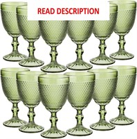 $62  Huhumy 10 Pcs 10 oz Colored Goblets (Green)
