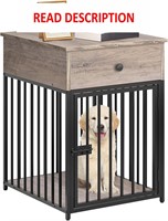 $106  Dog Crate Table with Drawer  Greige BG01GW03