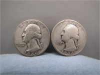 Pair of Washington Silver Quarters-1934 & 1946
