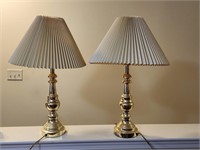 Gold Table Lamps, Set of 2