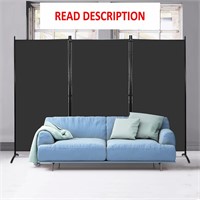 $58  MAYOLIAH 3 Panel Partition 102x20x71 Black