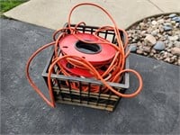 Plastic Crate w/ Extension Cords