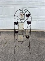 Glass & Metal Bird Picture Display Stand