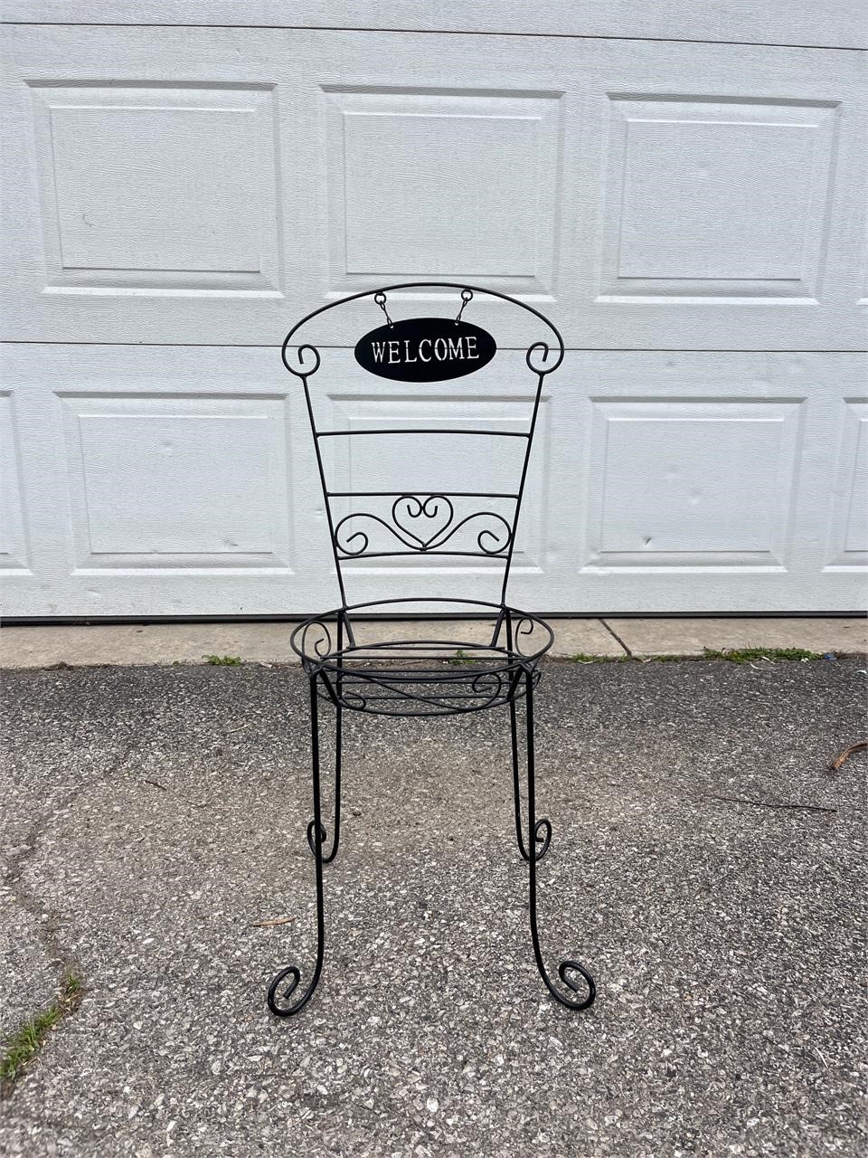 Welcome Chair Plant Stand