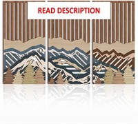 $70  IARTTOP 3pc Mountain Wall Art  Wood  16x32in