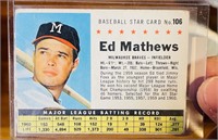 1961 Post Cereal #106 Eddie Mathews