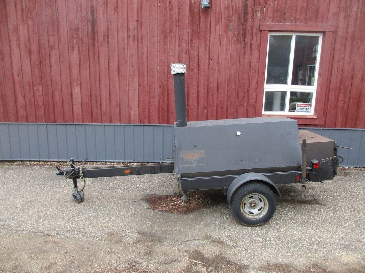 "Large handcrafted smoker trailer