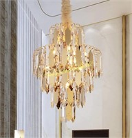 SNNXND $173 Retail 15.7" Crystal Chandelier Light