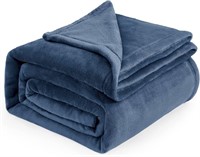 Bedsure Fleece Blanket Queen Size for Bed - Grey