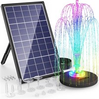 $80 12W Solar Fountain Pump with LED Lights,
