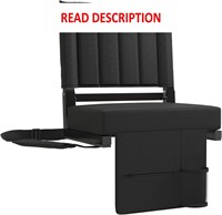 $53  Stadium Seat with Back Support  Cushion  Blac