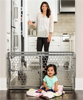 Regalo Plastic Baby Safety Gate Gray Sturdy