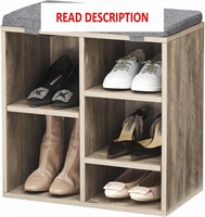 $50  Shoe Bench with Cushion  Entryway Storage
