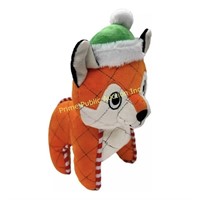 Woof Quilted Tough Chew Fox Dog Toy, Multicolor