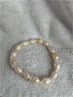 PINK QUARTZ AND NATURAL PEARL STRETCHABLE