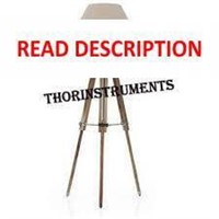 $81  Thorinstruments Tripod Lamp  Teak  30  Silver