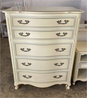 Drexel French Provincial 5 Drawer Chest
