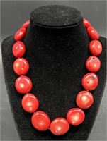 .925 Sterling Silver & Coral Lucas Lameth Necklace