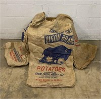 Selection of Burlap Potato Sacks