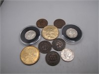 Lot of Vintage U.S. Coins - Some Silver!