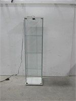 17"x 14"x 64" Glass Display Case Works See Info