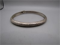 Pretty Sterling Silver Engraved Bracelet