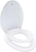 $44  Toilet Seat with Built-In Toddler Seat  White