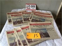 NEWSBOY GLOBE DEMOCRATE PAPERS  1986 (10)