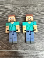 Minecraft Steve PVC Toys 3" Figures (2)