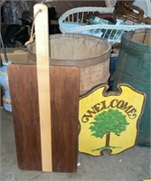 Large 2 Tone Wood Cutting Board, HP Welcome Wood