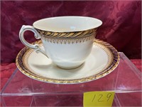 Vintage crown decal, cup, and saucer