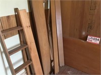 PLYWOOD, DOORS, BED LADDER & SPARE WOOD