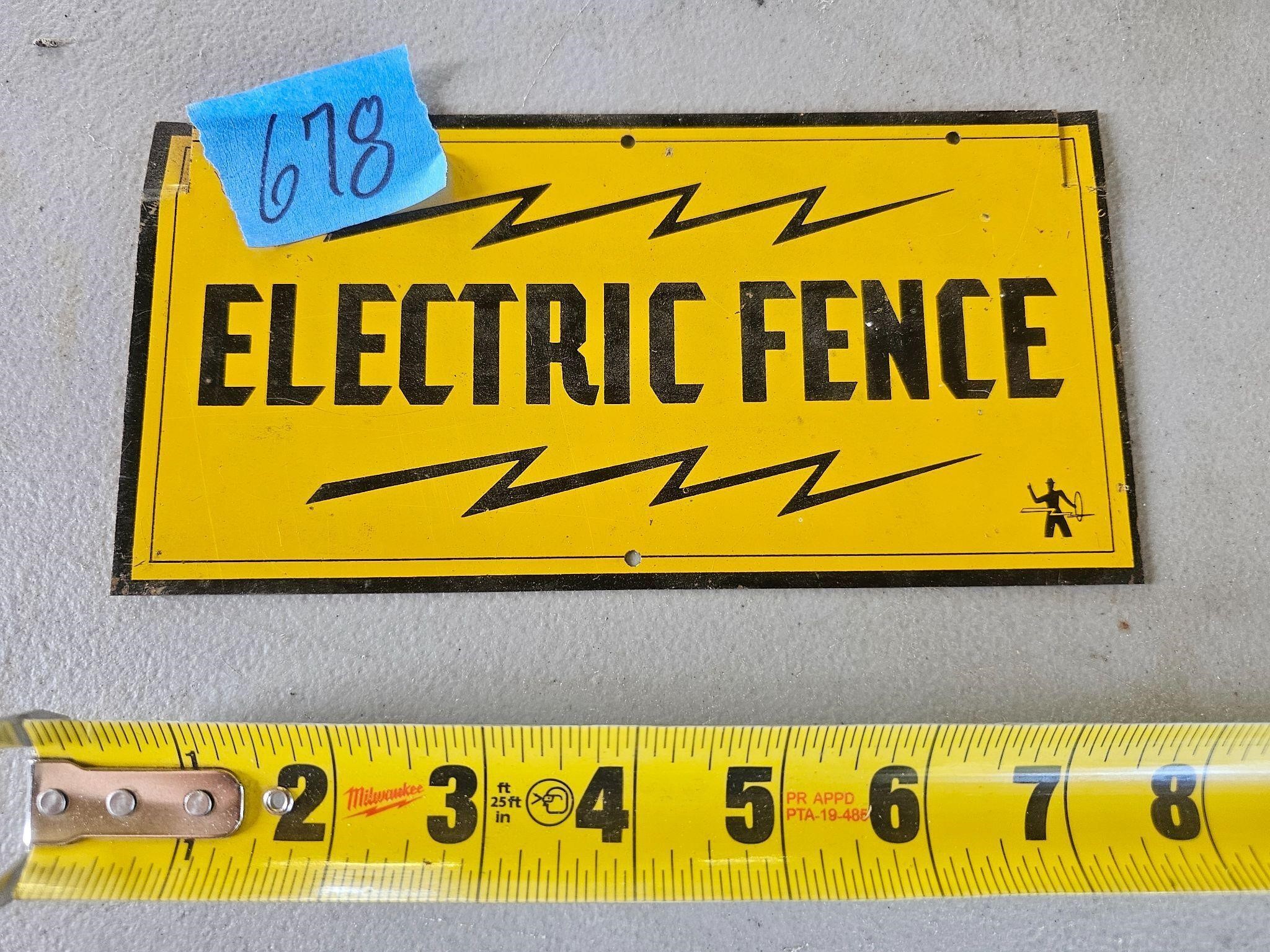 Electric Fence Sign