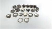 20 X ASSORTED STERLING SILVER RINGS
