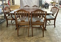 Vintage Dining Table with 6 Chairs