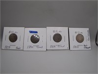 Lot of 4 Indian Head Pennies - Various Dates