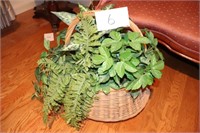 Large Basket with Greenery