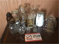 WHEATON SUGAR JAR, CANNISTERS, GLASS JARS