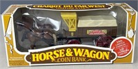 Vintage Horse and Wagon Coin Bank