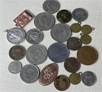 Lot of Vintage Collectable Coins and Medals