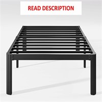 18in Heavy Duty Twin Bed Frame  Metal  Black