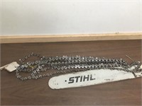 4 Stihl chain saw chains & guard