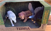 Terra Forest Animals Mini Wolf, Grizzly Bear As