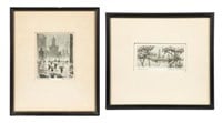 Lot of Two Etchings by James Swann.