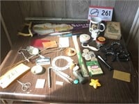 COLLECTIBLE LOT, RULERS, PHONE DIAL BANNER, ETC